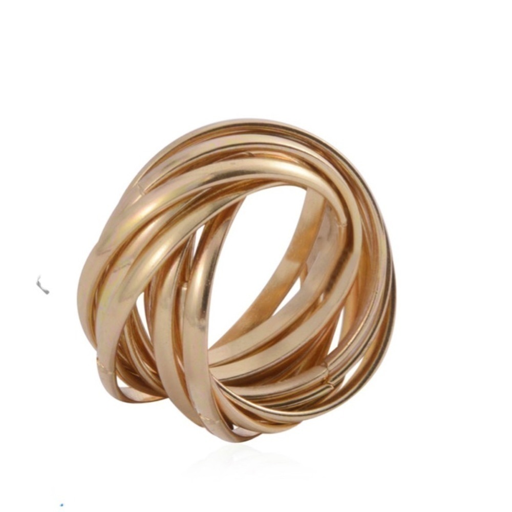 Goldtone Knotted Puzzle Ring – Size 5.5 - Picture 6 of 7